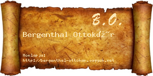 Bergenthal Ottokár névjegykártya
